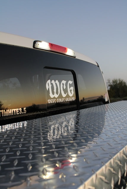 White 12 inch WCG sticker