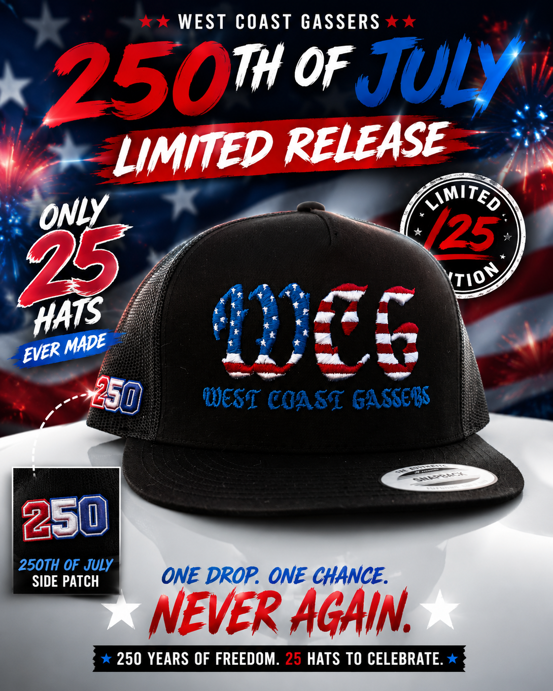 “250” Edition USA Hat LIMITED RELEASE