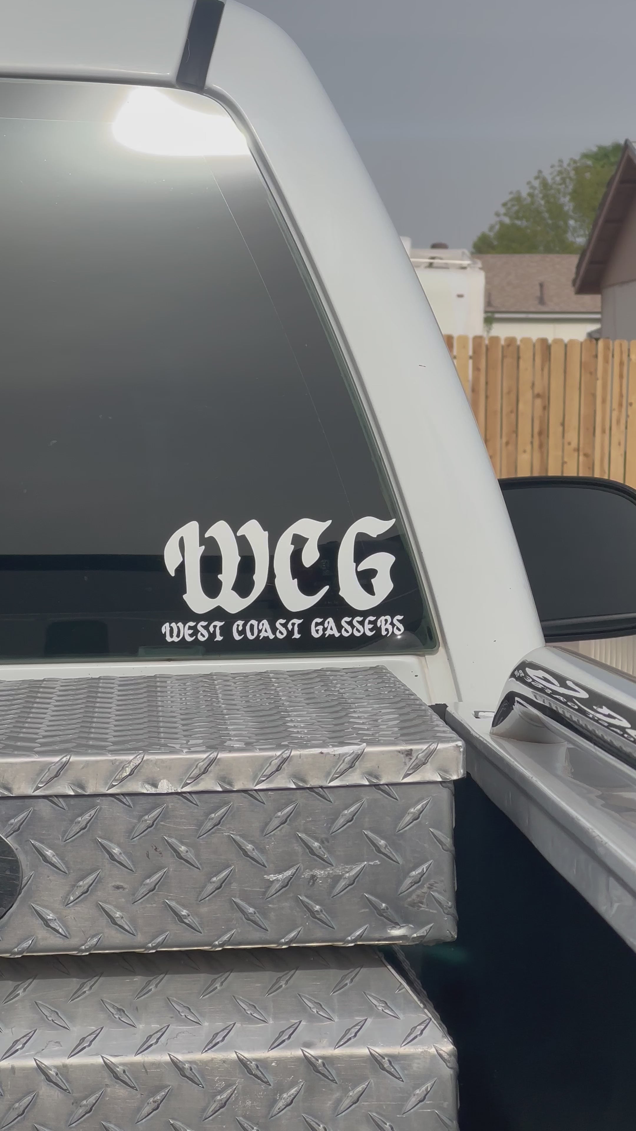 White 7 inch WCG Sticker